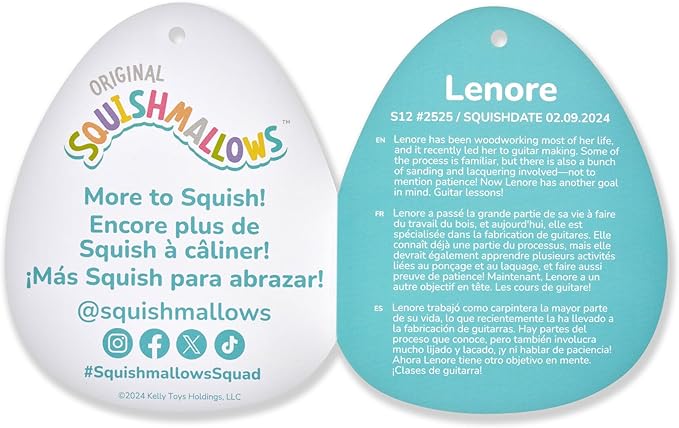 Squishmallows Original 12-Inch Lenore Navy and Tan Hermit Crab - Official Jazwares Plush (Medium-Sized)