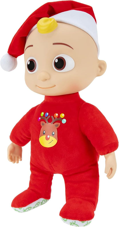 CoComelon Musical Deck The Halls JJ - Includes JJ Roto Doll with Santa Hat - Festive Doll with Activated Sounds - Toys for Preschoolers
