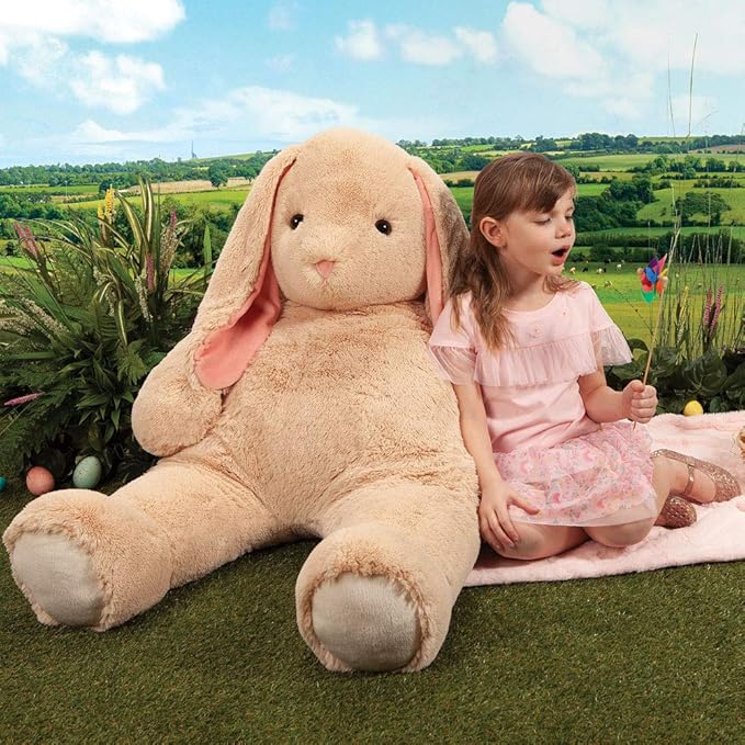 Vermont Teddy Bear Giant Bunny Stuffed Animal - 4 Ft Stuffed Bunny Plush Toy from Giant Cuddle Collection, Adorable Rabbit Animal for Kids & Adults for All Ages