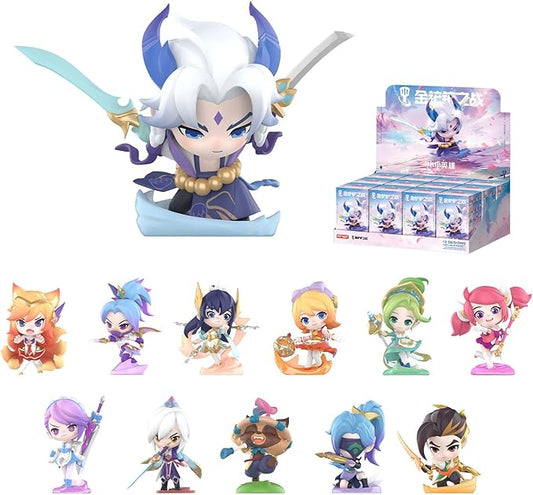 POP MART Fight for The Golden Spatula Chibi Series Figures, 12PCs Blind Box Figures, Random Design Action Figures Collectible Toys Home Decorations, Holiday Birthday Gifts, Whole Set