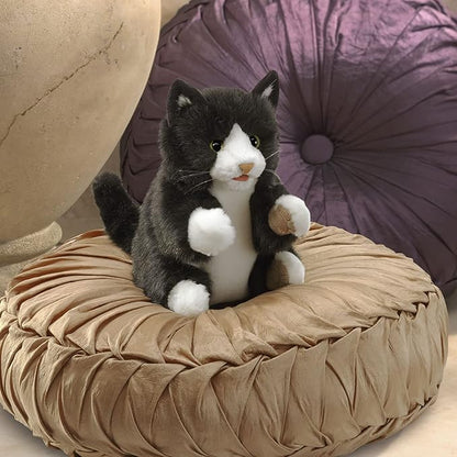 Folkmanis Tuxedo Kitten Hand Puppet, Black; White