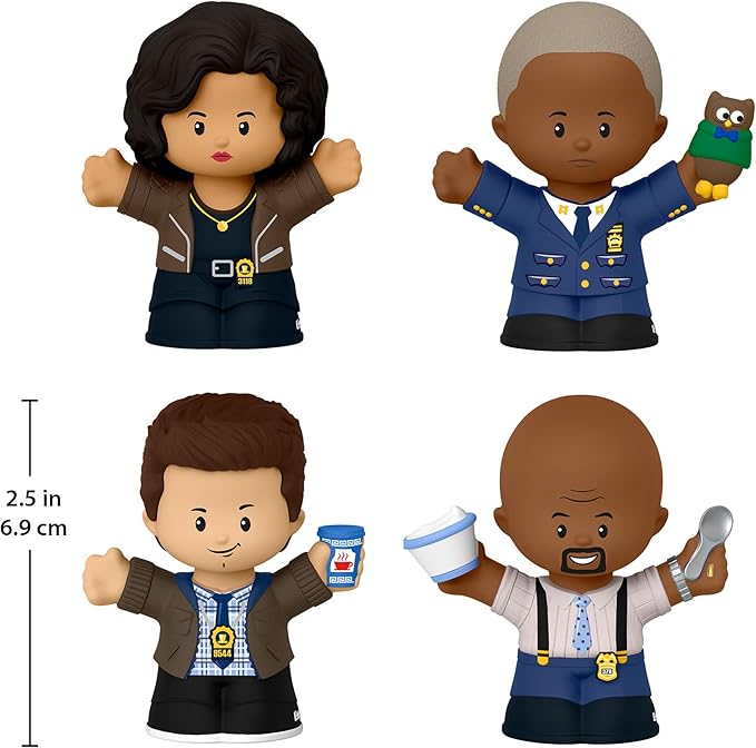 Little People Collector Brooklyn Nine-Nine TV Series Special Edition Set for Adults & Fans, 4 Figures in Display Package