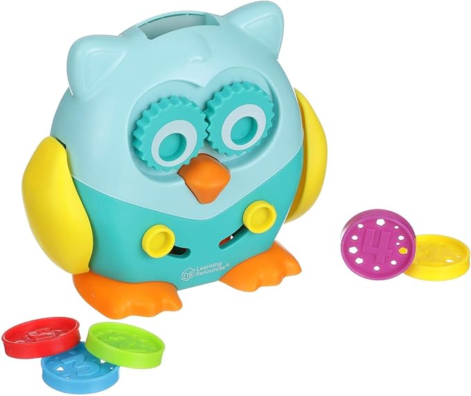 Learning Resources Hoot The Fine Motor Owl - 6 Pieces, Ages 18+ Months Toddler Learning Toys, Fine Motor and Sensory Toys for Toddlers, Educational Toys for Toddlers