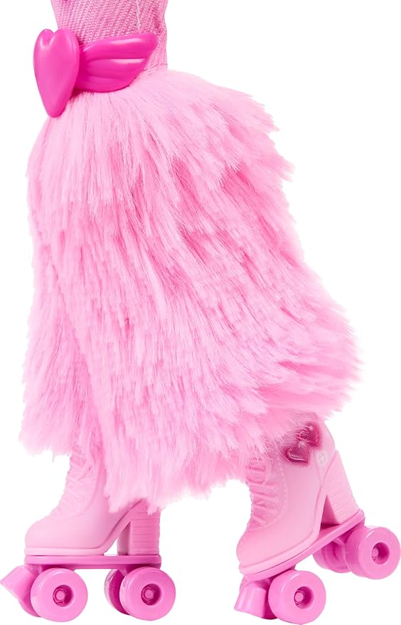 Barbie Dream Besties Doll and Accessories, Barbie Brooklyn” Posable Roller Skating Fashion Doll with Dark Brown Hair, 9 Music & Video Themed Pieces