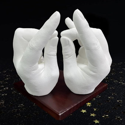 Hand Casting Kit Couples | Keepsake Hand Mold kit Couples for Holiday Activities, with Base & Card Stand Molding Kits for Adults, Wedding, Friends, Plaster Hand Mold Casting Kit
