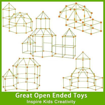 V-Opitos 180 Pack Fort Building Kits for Kids Age 4, 5, 6, 7, 8+ Years Old, Creative Building Toys for DIY Castles, Tunnels, Play Tent, Ideal Christmas, Birthday Gifts for Boys & Girls