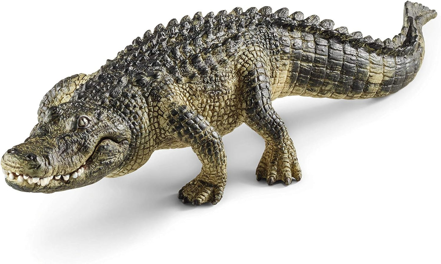 Schleich Wild Life Realistic Alligator Figurine with Movable Jaw - Detailed Alligator Toy Figure, Durable for Education and Fun Play, Perfect for Boys and Girls, Gift for Kids Ages 3+