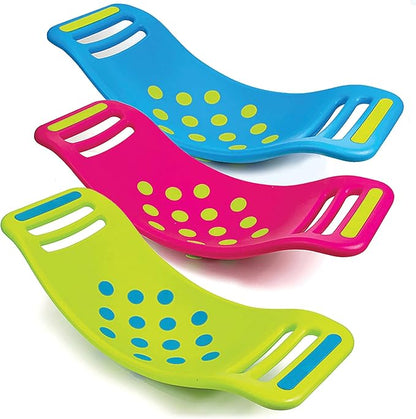 Fat Brain Toys Teeter Popper, Indoor Toddler Sensory Toys for Ages 3 and Up, Blue