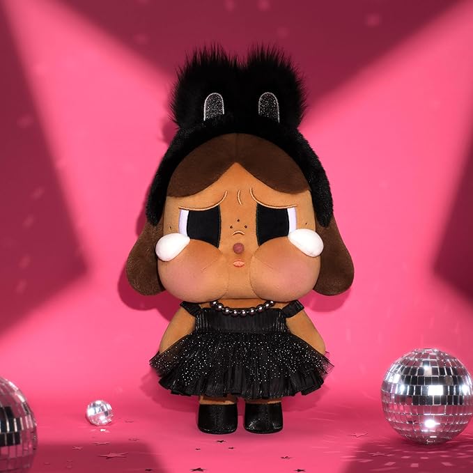 POP MART Crybaby Shiny Shiny Series-Plush Doll (Black), 13 inches Height, Toys for Modern Home Decor, Collectible Toy Set for Desk Accessories, 1PC
