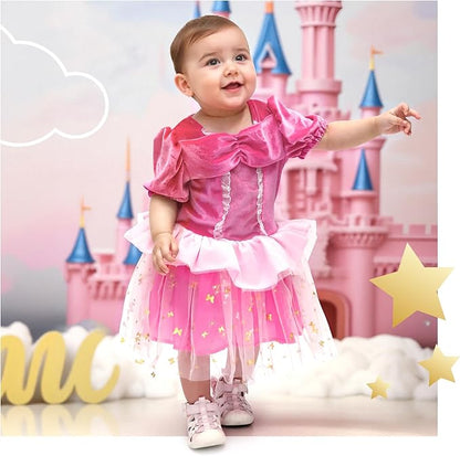 Meland Baby Princess Costume - Baby Girl Halloween Costumes for Infant Girls 6 Month-3T, Princess Dress for Toddler Dress Up
