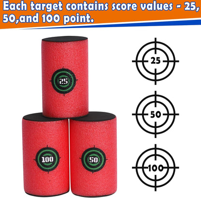 POKONBOY Soft Bullet Target, EVA Bullet Dart Target Compatible with Nerf Blasters Guns