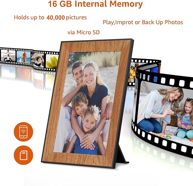Digital Picture Frame,WiFi frameo Digital Photo Frame with 10.1 Inch 1280x800 IPS Touch Screen,Easy Load from Phone Digital Frame,Auto Rotating Pohto/Video by Electronic Picture Frame,Best Gift