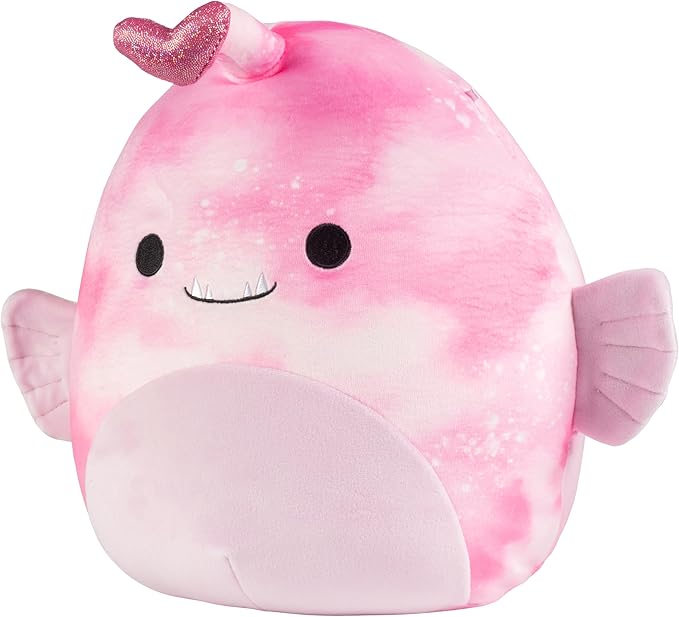 Squishmallows Original 10-Inch Sy The Valentine's Day Pink Angler Fish Plush- Official Jazwares Plush -Collectible Soft & Squishy Stuffed Animal Toy-2026 Limited Edition - Gift for Kids, Girls & Boys