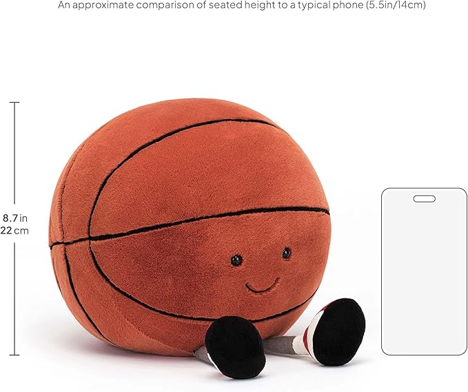 Jellycat Amuseables Basketball Stuffed Toy, 12.5 inches - Basketball Plush Gift for Sports Fans