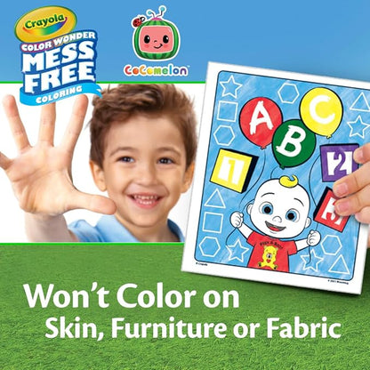 Crayola Cocomelon Color Wonder Coloring Set, Cocomelon Coloring Pages, Mess Free Coloring for Toddlers, Travel Activity, Gift for Kids