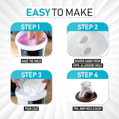 Hula Home Hand Casting Kit for Couples or Family with Mounting Plaque | Anniversary DIY Gifts Her & Him, Keepsake Sculpture Wedding Kids,