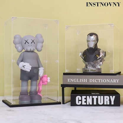 Acrylic Display Case for Collectibles Assemble Acrylic Display Box for Robot Gundam Model Clear Acrylic Case for Display Toys Memoribilia Action Figures(Black,13.8*9.8*21.7 inch)