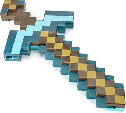 Mattel Minecraft Transforming Diamond Sword & Pick-Axe Kid-Sized 2-in-1 Toy Accessory for Role-Play & Costumes (Amazon Exclusive)
