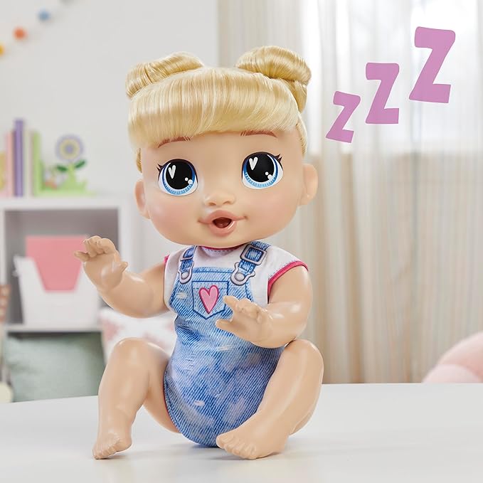 Baby Alive Crawl 'n Play Harper Hugs Electronic Crawling Baby Doll Set, Blonde Hair, Kids Toys for Girls & Boys 3 Years & Up, 10.75 Inches