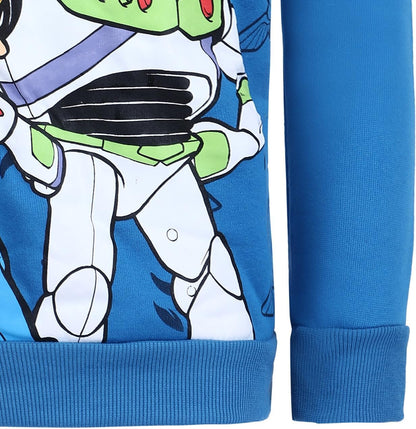 Disney Toy Story Woody and Buzz Lightyear Boys’ Pullover Hoodie for Toddler, Little and Big Kids - Blue