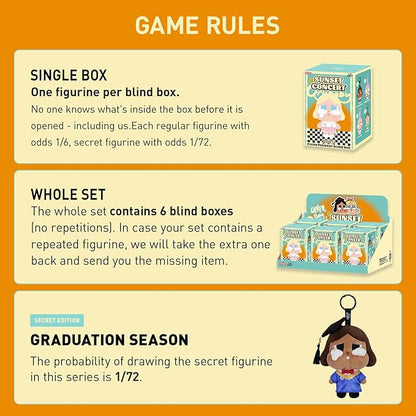 POP MART Crybaby Sunset Concert Series-Plush Pendant Blind Box, Crybaby Blind Box Figures, Random Design Action Figures Collectible Toys Home Decorations, Holiday Birthday Gifts, Whole Set