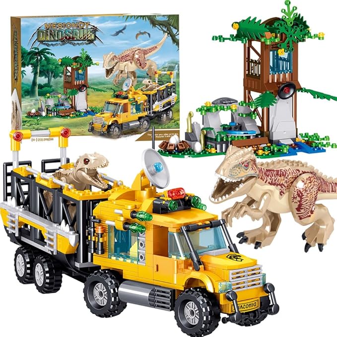 Mesiondy Dinosaurs Building Blocks Set, Dinosaur Toys for Age 8-14 Years,Dinosaur Park World, Birthday Gifts for Boys and Girls (546 Pcs)
