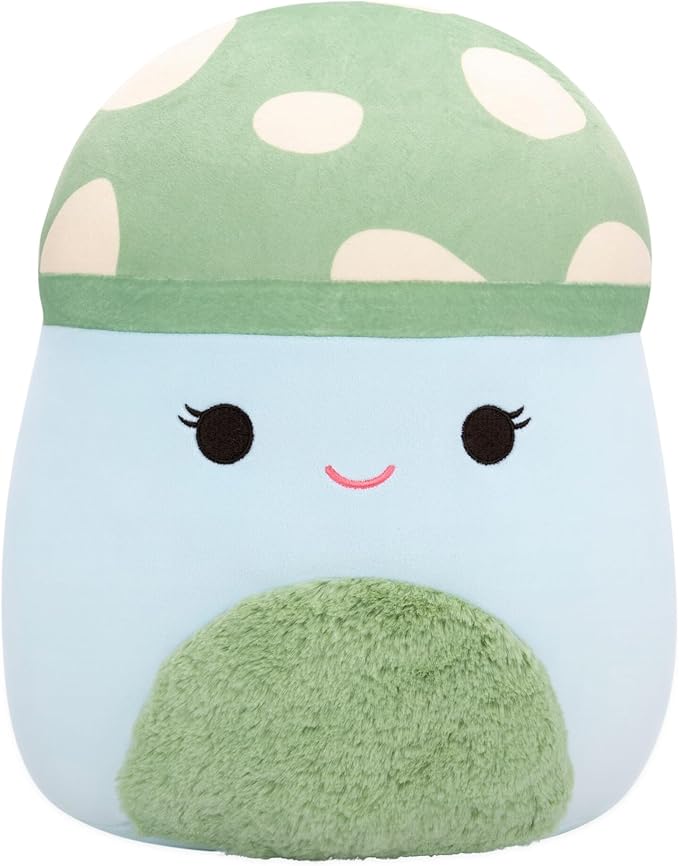 Squishmallows Original 12-Inch Bo Lynn Teal Spotted Mushroom - Official Jazwares Plush (Medium-Sized)