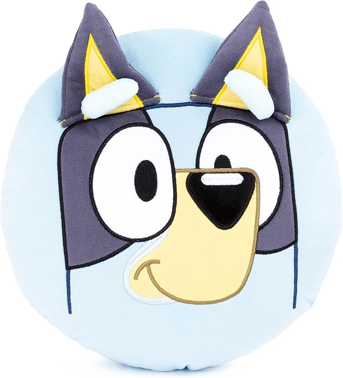 Jay Franco Bluey & Bingo Nogginz Set - 40 x 50 Inch Lightweight Travel Throw Blanket & Pillow - Kids Super Soft 2 Piece Bedding Set