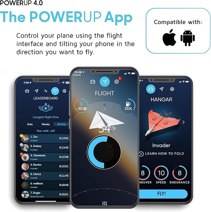 POWERUP 4.0 Dragon Edition - The Next-Generation Smartphone Controlled Paper Airplane Kit, RC Controlled. Easy to Fly with Autopilot & Gyro Stabilizer. for Hobbyists, Pilots, Tinkerers.