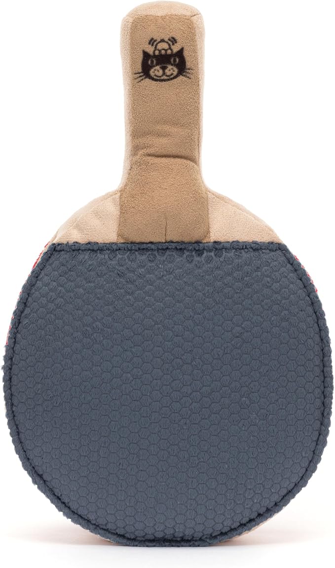 Jellycat Amuseables Table Tennis Paddle Toy, 11 inches - Ping Pong Plush Gift for Sports Fans