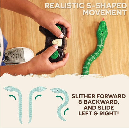 Terra by Battat - RC Emerald Tree Boa Snake Robot with LED Eyes & Realistic Movement - Lifelike Fake Snake Toy with Infrared Controller, Batteries Included - Educational Fun for Kids Ages 6+