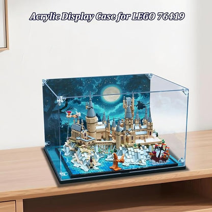 Acrylic Display Case for Lego Harry Potter Hogwarts Castle and Grounds 76419 Building Set, Dustproof Display Box for Harry Potter Playset, Magic Theme Showcase (Case Only ,Model NOT Included)