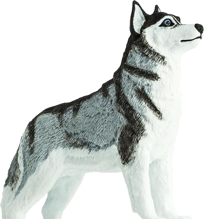 Safari Ltd. Siberian Husky Figurine - Detailed 3.25" Plastic Model Figure - Fun Educational Play Toy for Boys, Girls & Kids Ages 3+