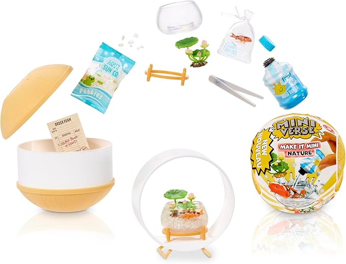 MGA's Miniverse - Make It Mini Nature Series 2 Mini Collectibles, Mystery Blind Packaging, DIY, Crafts, Resin Play, Replica Plants, Replica Animals, Mini Flowers, Botanicals, NOT Edible, Collectors