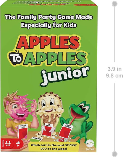 Mattel Games Apples to Apples Junior, The Game of Crazy Comparisons, Board Game with 504 Cards, Family Party Game Especially for Kids, Gift for Kid, Teen & Family Game Night Ages 9 Years & Older