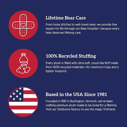 Vermont Teddy Bear Bunny Plush - Stuffed Animal Bunny, Buddy, 12 Inch