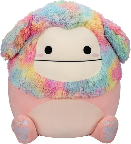 Squishmallows 20-Inch Diane Peach Bigfoot with Rainbow Hair - Jumbo Ultrasoft Official Kelly Toy Plush - Amazon Exclusive