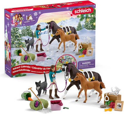 Schleich Horse Club - Horse Club Advent Calendar: Sofia's Winter Surprise - 36 Toys Including Poseable Figurine, Horses and Accessories - Holiday Event Calendar for Christmas - Kids Ages 5+ | 99012