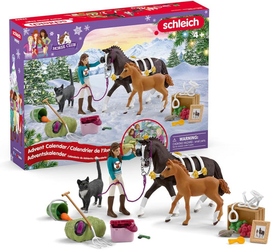 Schleich Horse Club - Horse Club Advent Calendar: Sofia's Winter Surprise - 36 Toys Including Poseable Figurine, Horses and Accessories - Holiday Event Calendar for Christmas - Kids Ages 5+ | 99012
