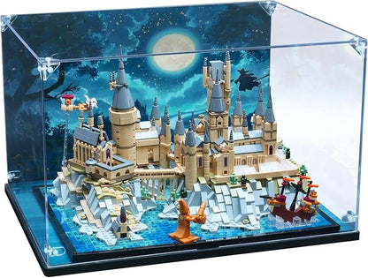 Acrylic Display Case for Lego Harry Potter Hogwarts Castle and Grounds 76419 Building Set, Dustproof Display Box for Harry Potter Playset, Magic Theme Showcase (Case Only ,Model NOT Included)