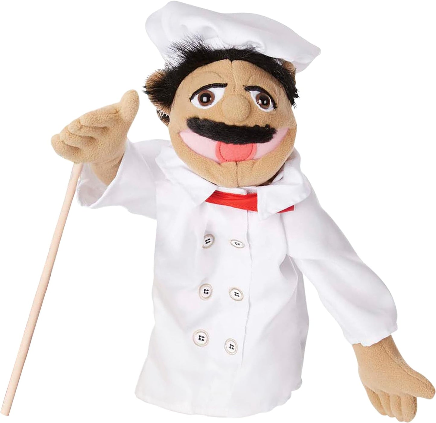 Melissa & Doug Chef Puppet (Al Dente) with Detachable Wooden Rod Pretend Play Chef Puppet Pepe
