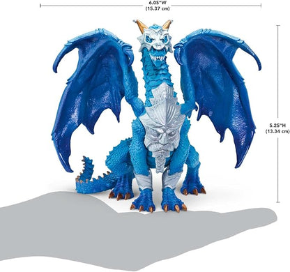Safari Ltd. Guardian Dragon Figurine - Detailed Regal Blue 6" Model Figure - Fun Fantasy Play Toy for Boys, Girls & Kids Ages 4+