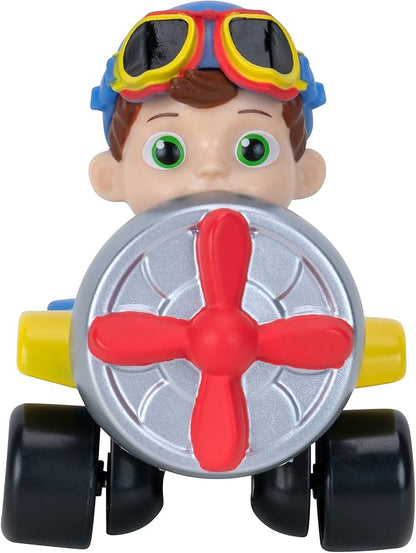 CoComelon Plane Mini Vehicle - Features Tomtom Wearing Aviator Glasses - Mini Toy Vehicles - Fun, Engaging Toy for Toddlers - More to Collect