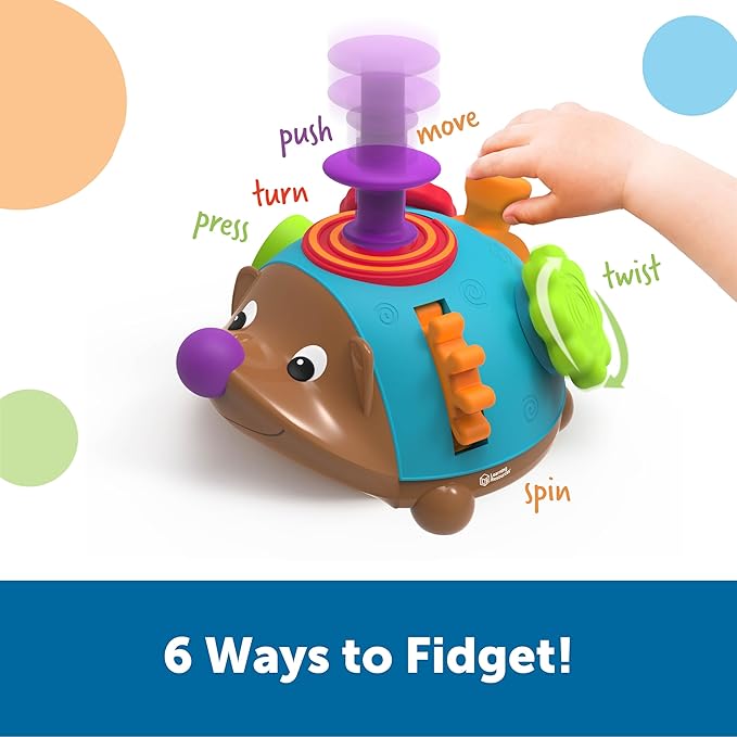Learning Resources Spike the Fine Motor Hedgehog Fidget Friend - Ages 18+ months Fine Motor and Sensory Play Toy, Educational Toys for Toddlers, Toddler Montessori Toys