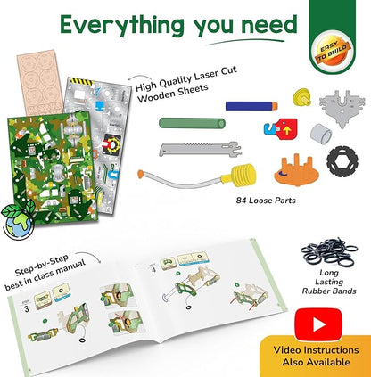 Smartivity Missile Truck - STEM Toy for Kids | Build Your Own Millitary Truck with Air-Powered -Rotating Launcher | Birthday Gift for Smart Kids | Toy for Boys & Girls Ages 8,9,10,11,12,13,14 Years