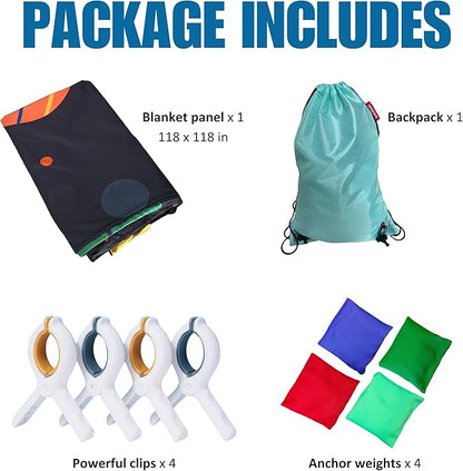 Magic Fort Building Kit for Kids - Large Lightweight Blanket Fort Making Kit Clips with CPC Certification - Portable Playhouse Play Tent Fort - Indoor/Outdoor Girls/Boys Toys Ages 4-5 6 7 8-12