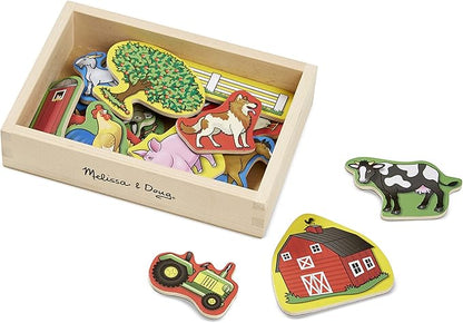 Melissa & Doug 20 Wooden Farm Magnets in a Box