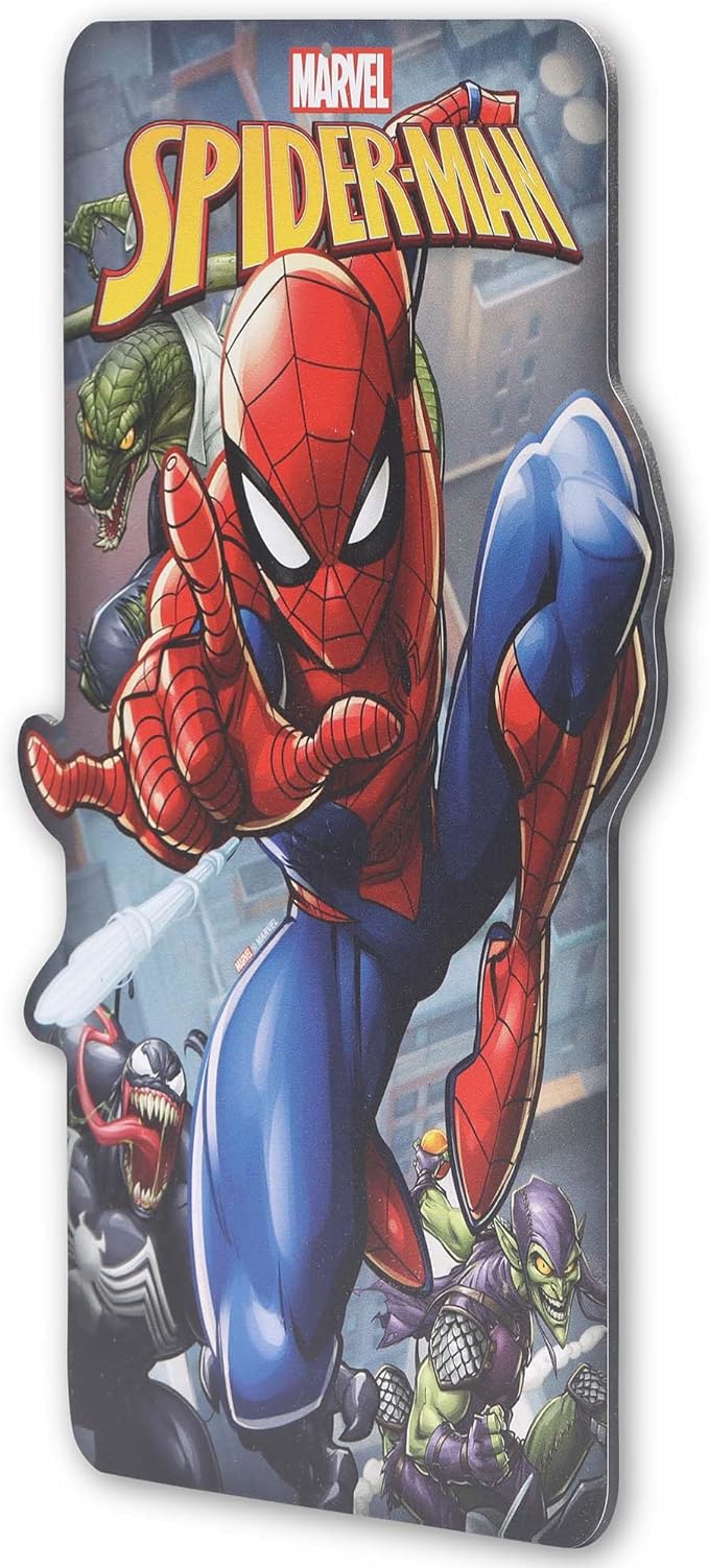 Open Road Brands Marvel Spider-Man and Villains Metal Sign - Fun Spider-Man Wall Decor for Man Cave or Bedroom