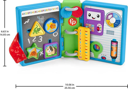 Fisher-Price Baby Learning Toy Laugh & Learn 123 Schoolbook with Music Lights & Activities for Developmental Play Infants Ages 6+ Months