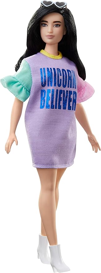Barbie Fashionistas Doll with Long Brunette Hair - "Unicorn Believer" Outfit